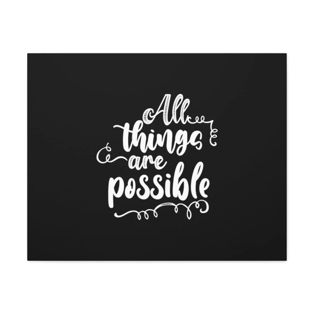 Scripture Walls All Things Are Possible Mark 9:23 Black Christian Wall Art